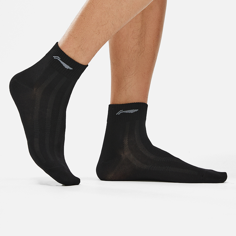 Li Ning Fitness Series Ankle Socks Men’s 6 Pack Black