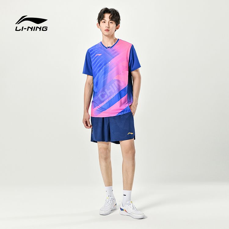 Li Ning Table Tennis Collection T Shirt Unisex Dream Blue