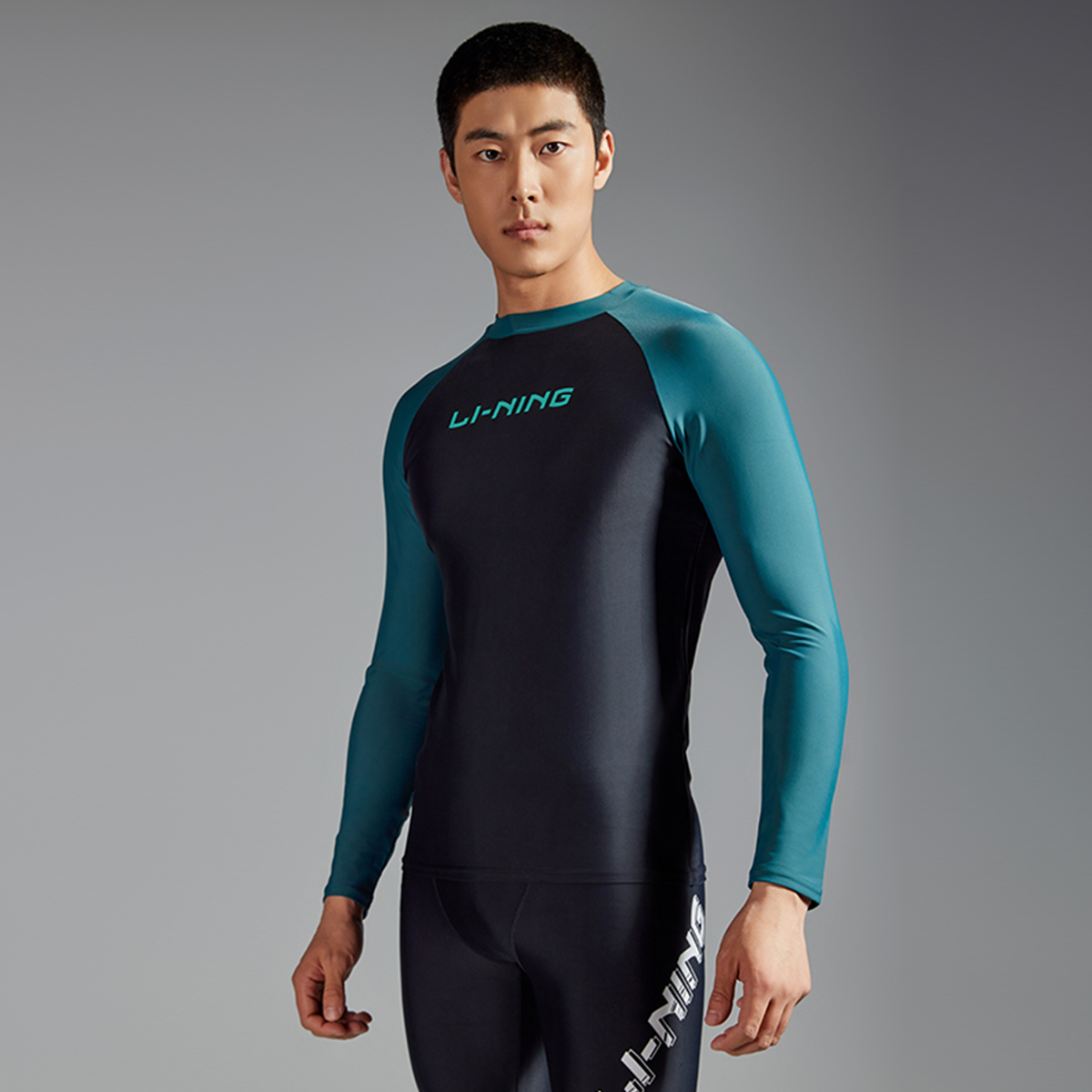 Li Ning Men’s Swimwear Men’s Nouveau Green Black