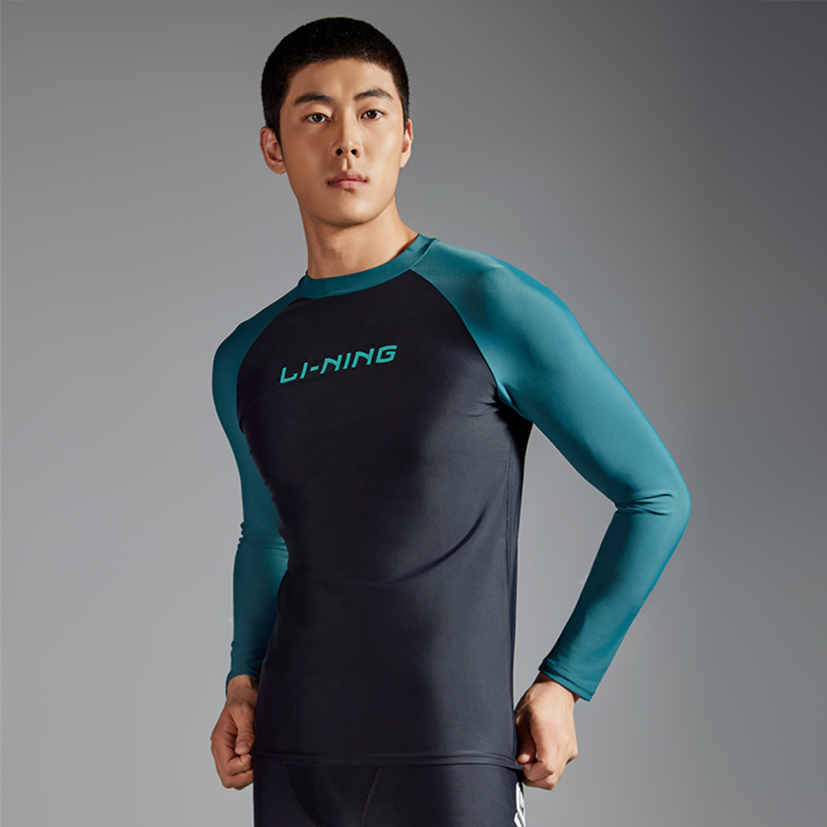Li Ning Men’s Swimwear Men’s Nouveau Green Black