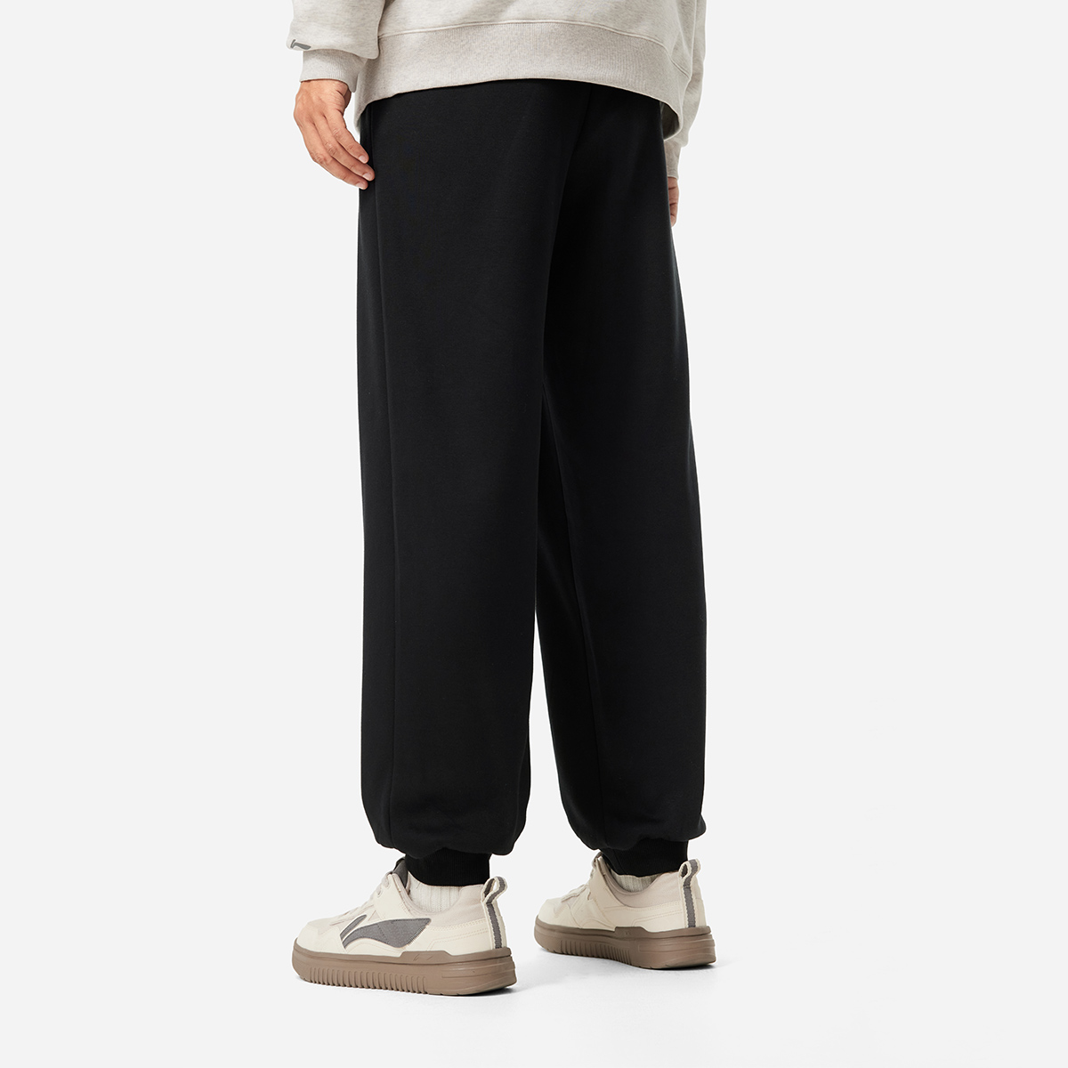 Li Ning Sports Life Collection Casual Fleece Lined Thermal Loose Fit Sports Pants Men’s Black