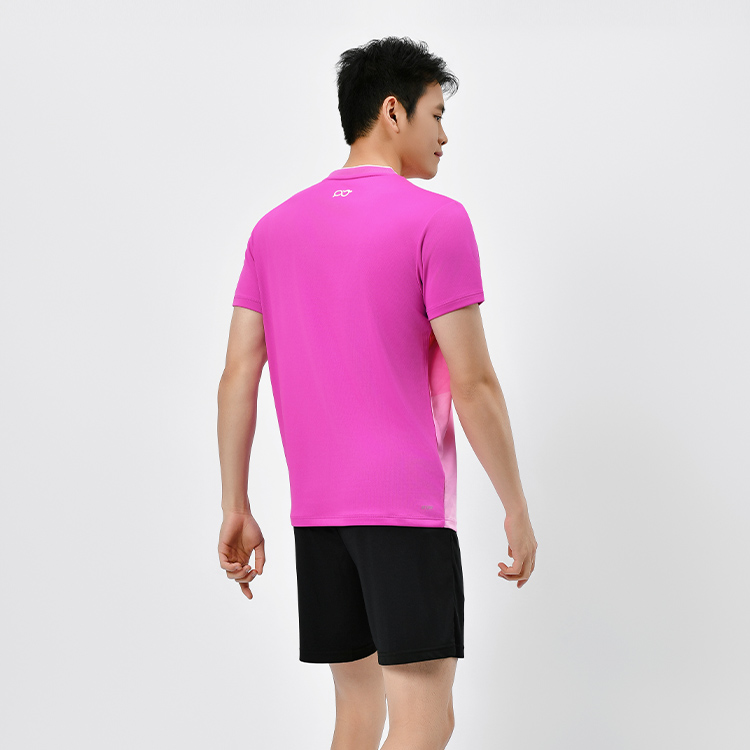 LiNing T-Shirt Unisex Fluorescent Plum Red Purple