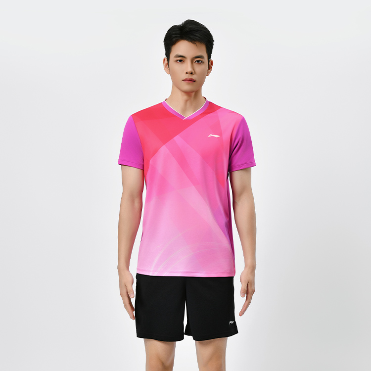 LiNing T-Shirt Unisex Fluorescent Plum Red Purple