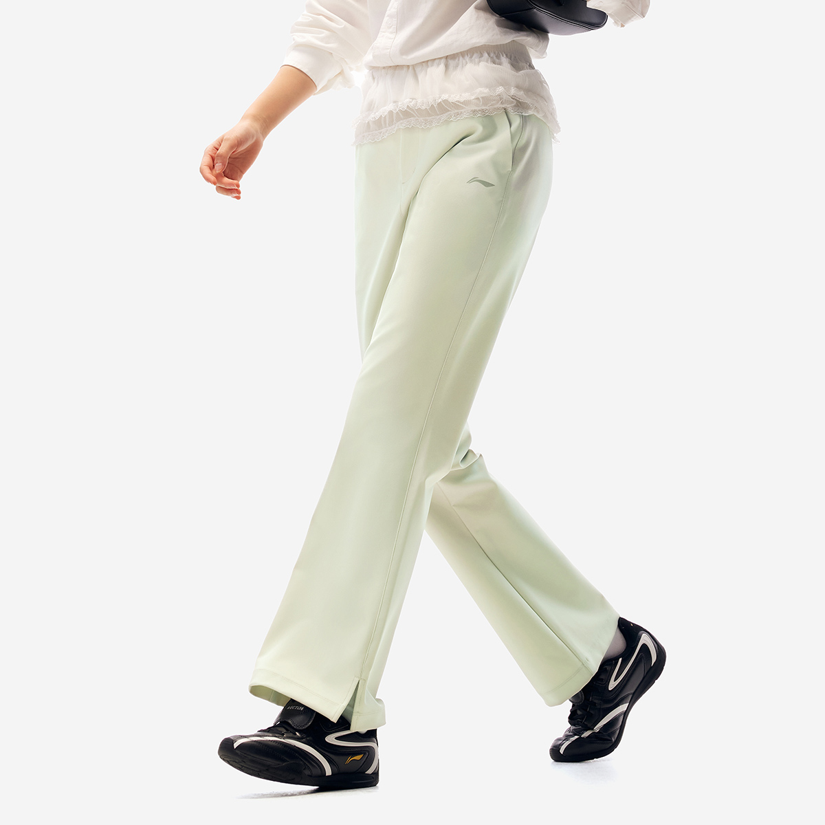 Li Ning Fitness Series Sports Pants Women’s Gravel White Gray