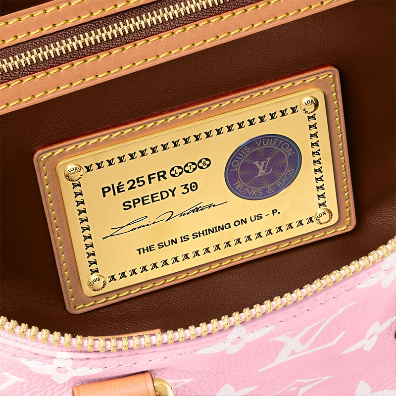 Сумка Louis Vuitton LOUIS VUITTON Speedy P9 Bandoulière 30 Logo (розовый) — фото 6