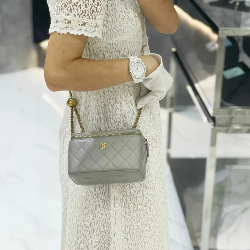 Женская сумка Chanel (серая) — фото 5