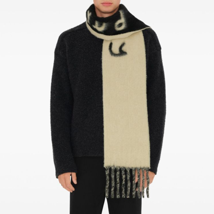Мужские очки Burberry Logo / (бежево-черный) — фото 4