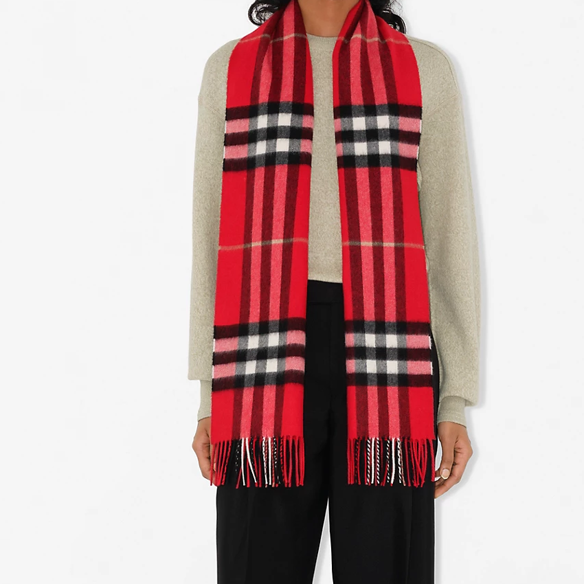 Унисекс шарф Burberry (красный) — фото 3