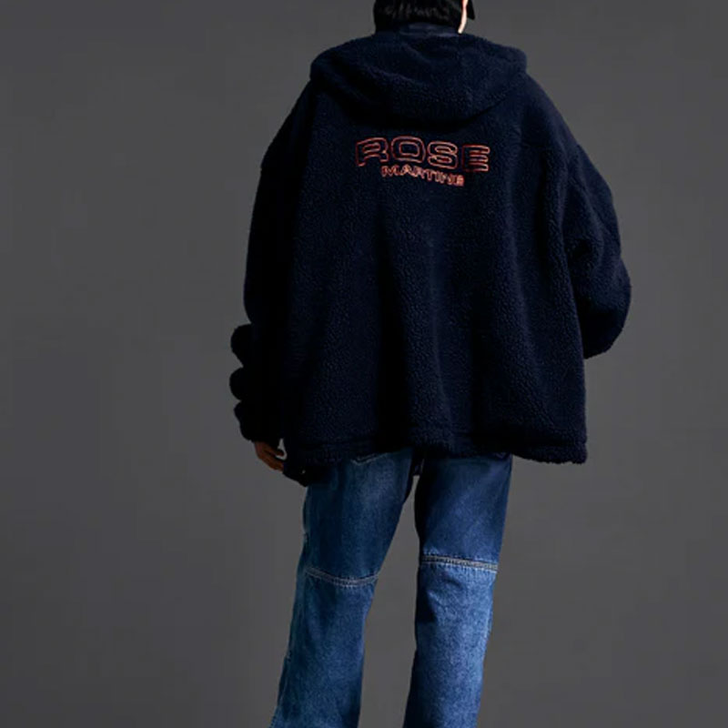 Мужская куртка Martine Rose Hooded Jacket (синяя) — фото 4