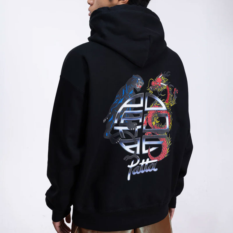 Худи Patta x DOE (черное) — фото 3
