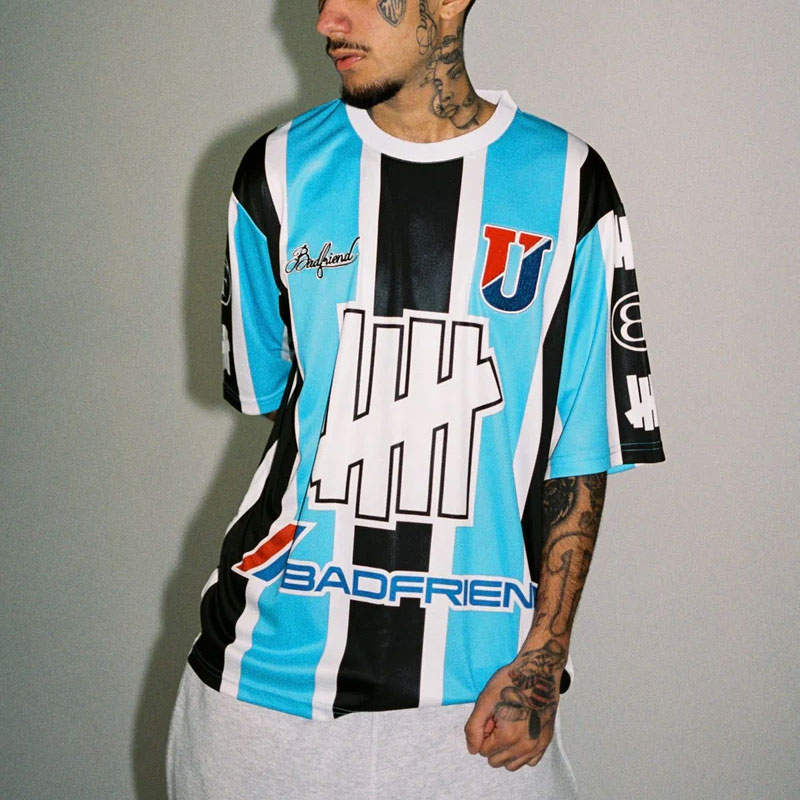 UNDEFEATED BADFRIEND Sportswear Unisex Light Blue Crew Neck Moderate