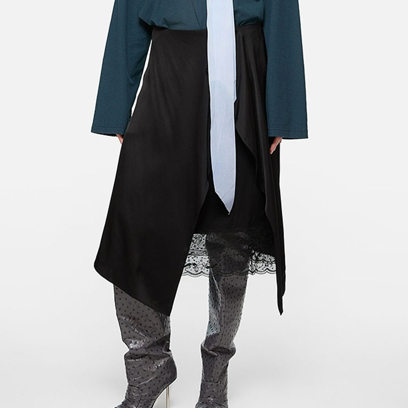 Женская юбка Acne Studios FW25 (черный) — фото 6