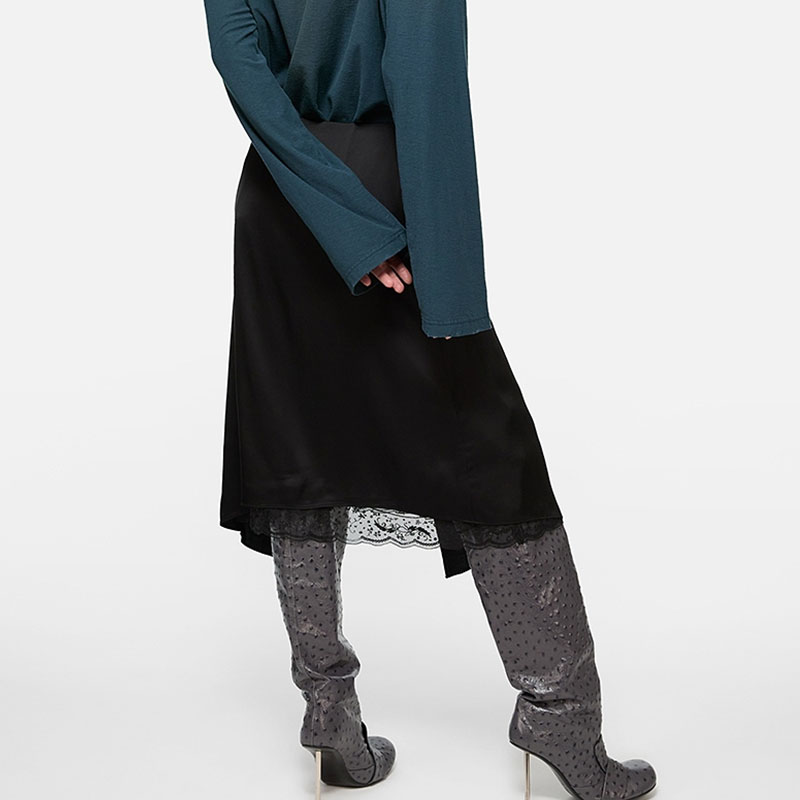 Женская юбка Acne Studios FW25 (черный) — фото 4