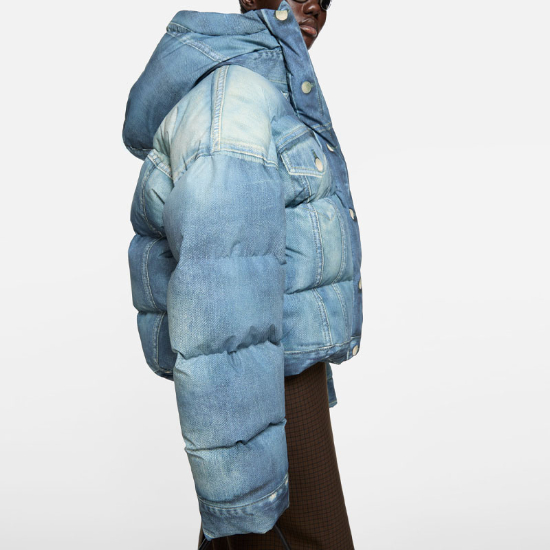 Женская куртка-пуховик Acne Studios FW25 (серая) — фото 4