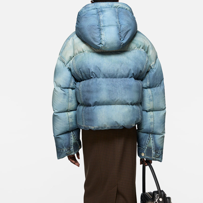 Женская куртка-пуховик Acne Studios FW25 (серая) — фото 3