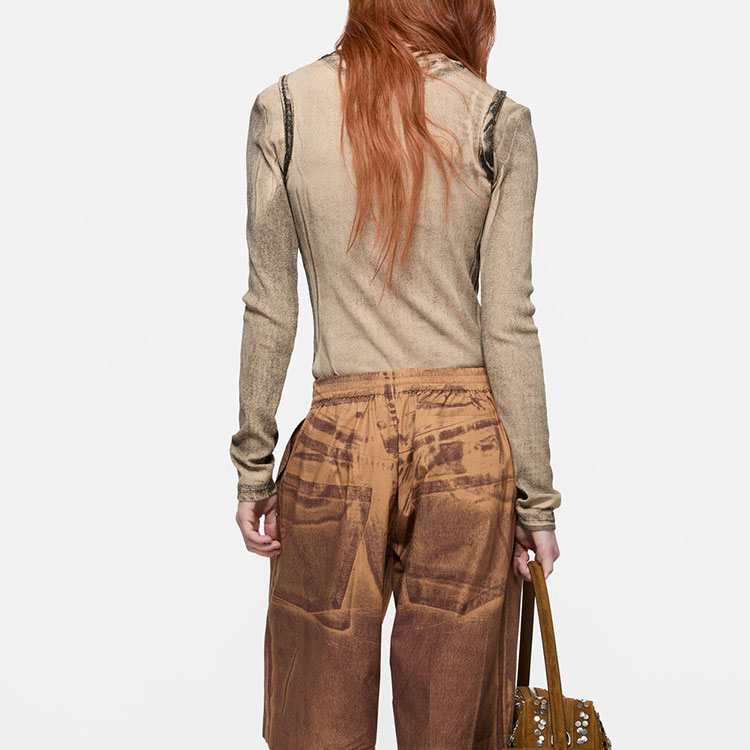 Женская футболка Acne Studios SS26 (серый) — фото 4