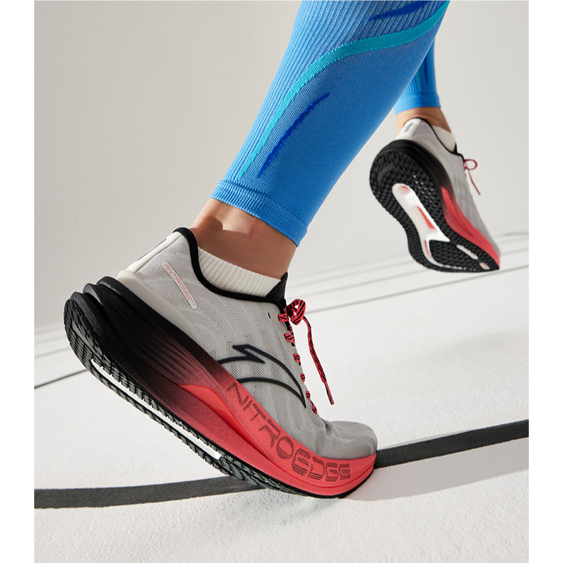 Anta Abrasion Resistant Low top Nitrogen Technology Training Running Shoes Men’s Gray Black Red