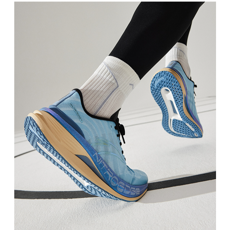 Anta Champion 3rd Gen PRO Anti Slip Wear Resistant Low Top Nitrogen Technology Sprint Running Shoes Men’s Blue Black