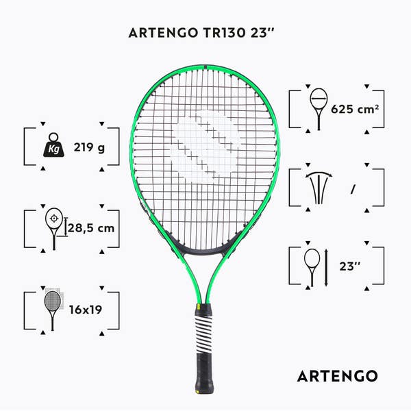 DECATHLON TR130 Green Unisex Aluminum Alloy Tennis Rackets