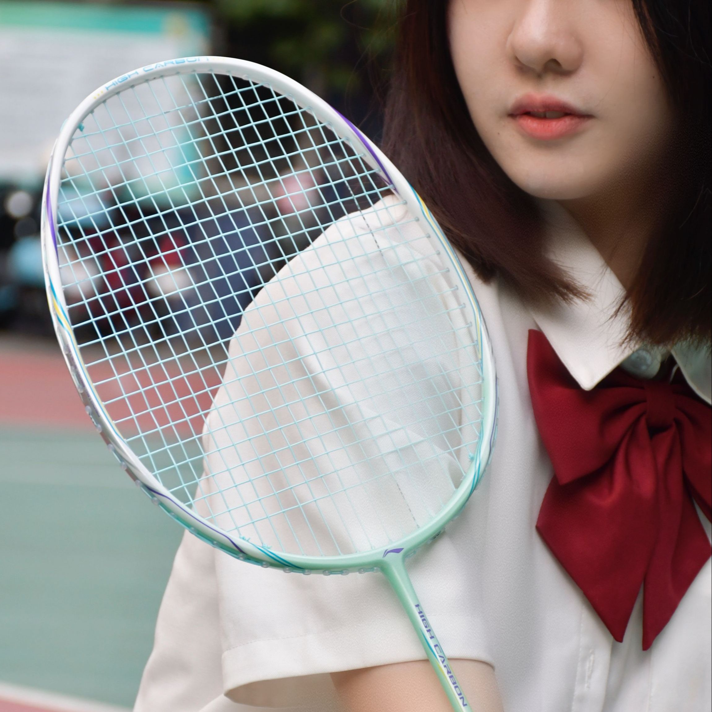 Li Ning HC1900 Full Carbon Badminton Rackets Offensive Type Heavy Head, Stiff Shaft Upper Class 4UG5 Azure