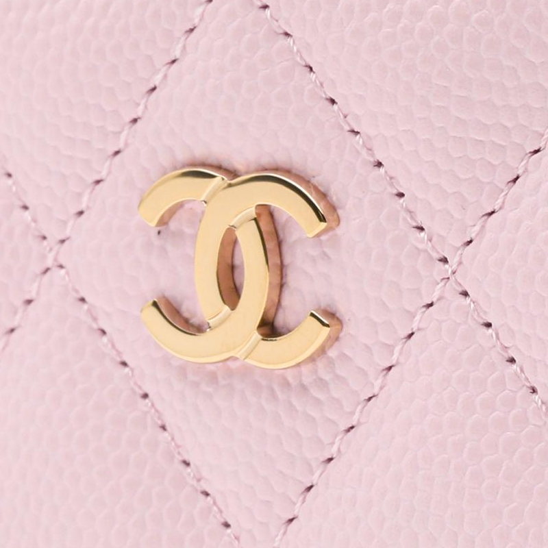 Женские кошельки Chanel Logo (розовый) — фото 5