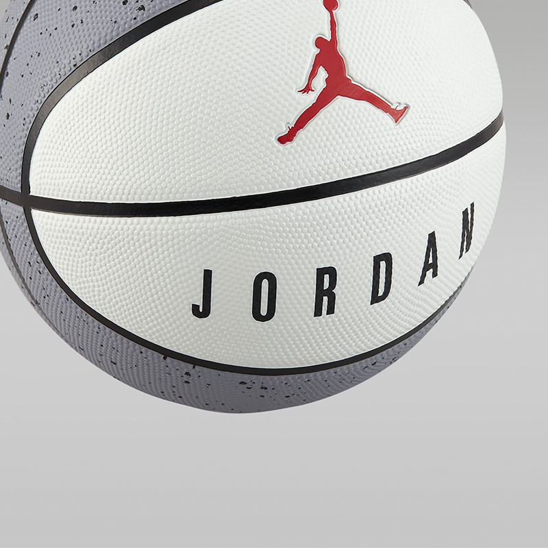 Jordan Rubber Basketball White Gray Size 7, Size 6, Size 5 Training Unisex