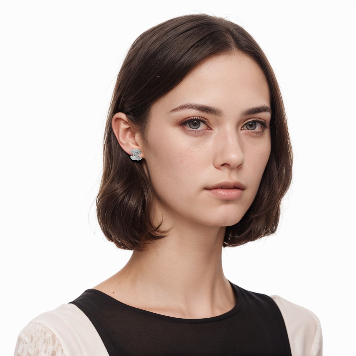 Женские серьги Chanel A88429S (серебристые) — Коробка + прокладочная доска — фото 4