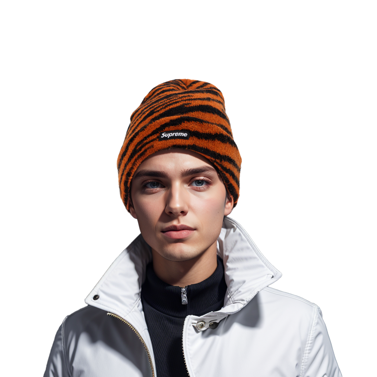 Шапка Supreme FW20 Week 9 Mohair Beanie (серая) — фото 7