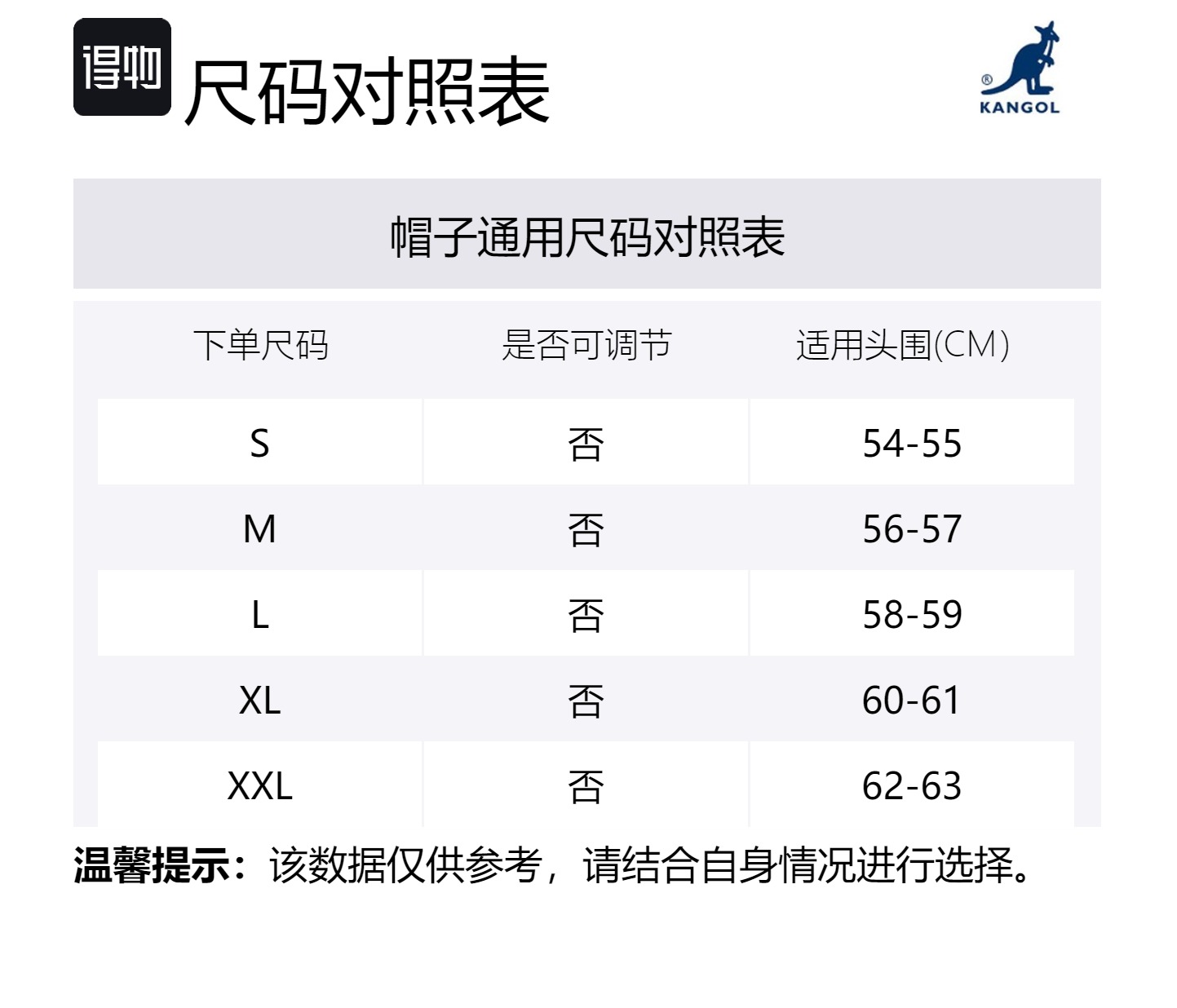 Size Table