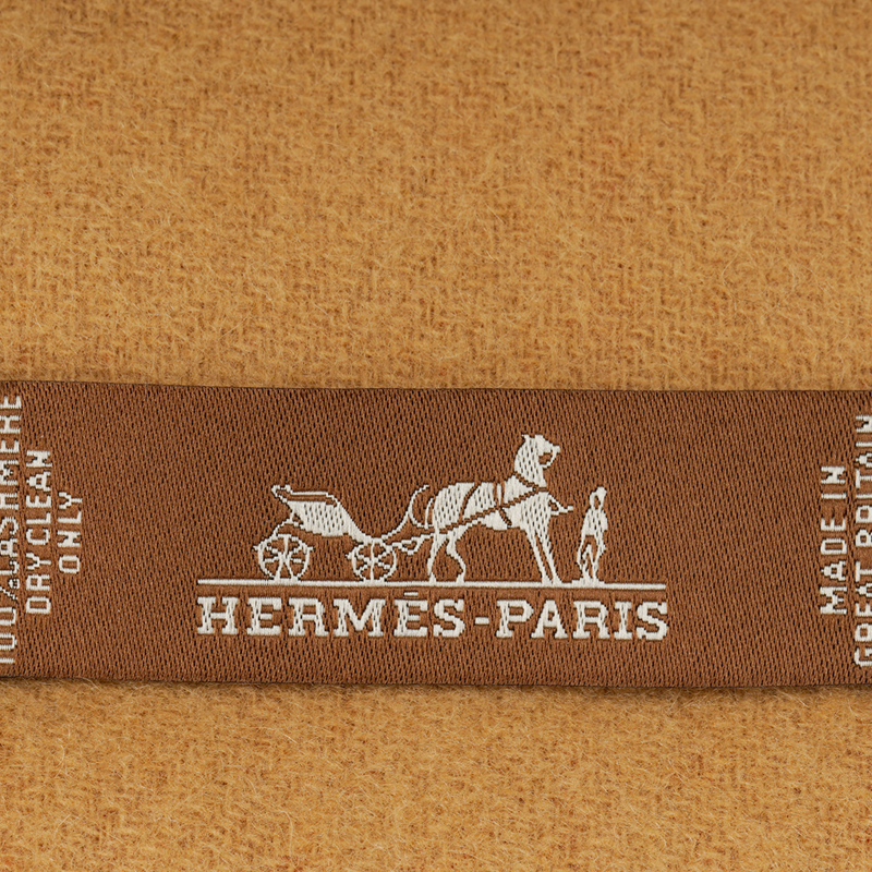 Шарф Hermes В елочку (верблюжий) — фото 3