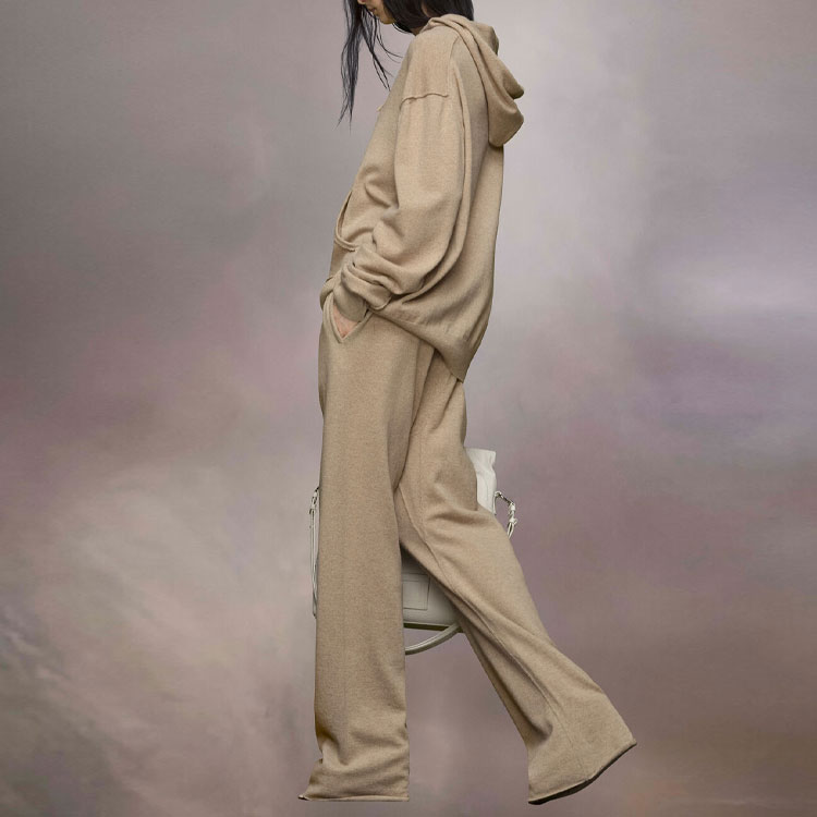 Женские штаны Maison Margiela Cashmere Blend (коричневые) — фото 5