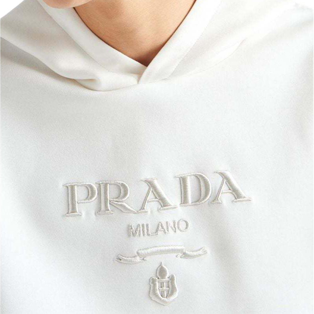 Мужское худи Prada (белое) — фото 4