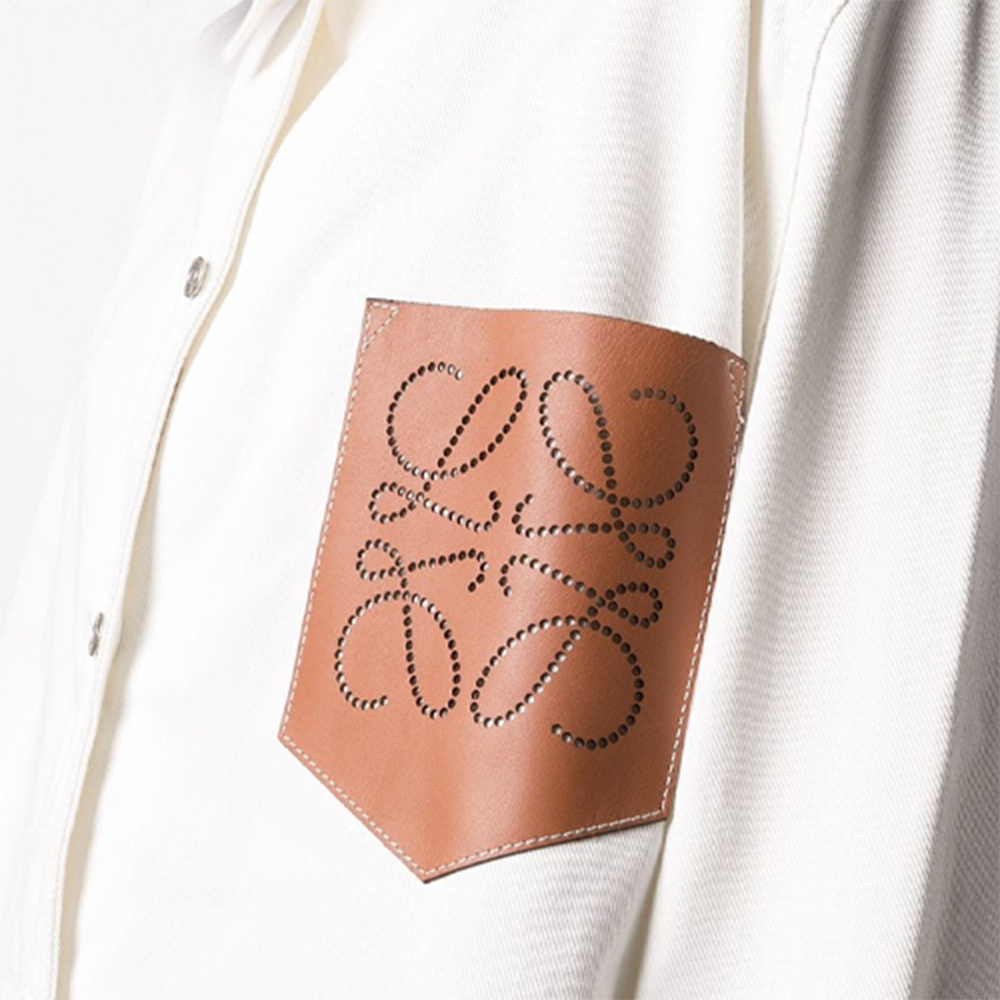 Женская куртка LOEWE Denim Pocket (белая) — фото 3