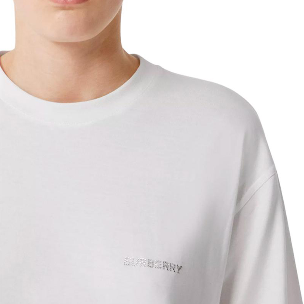 Женская футболка Burberry (белая) — фото 4