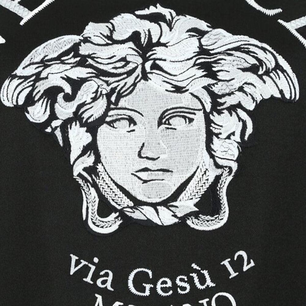 Женское худи Versace (черное) — фото 6