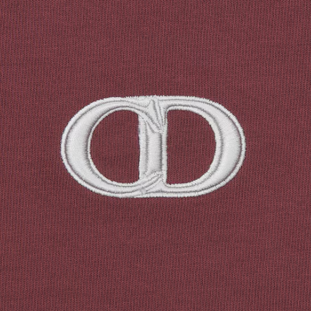 Мужская футболка Dior Cd Icon T-Shirt, Relaxed Fit (темно-красная) — фото 6