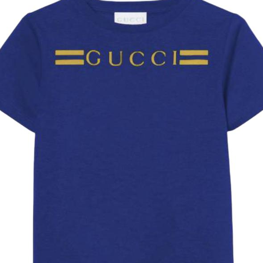 Детская футболка Gucci (синяя) — фото 4
