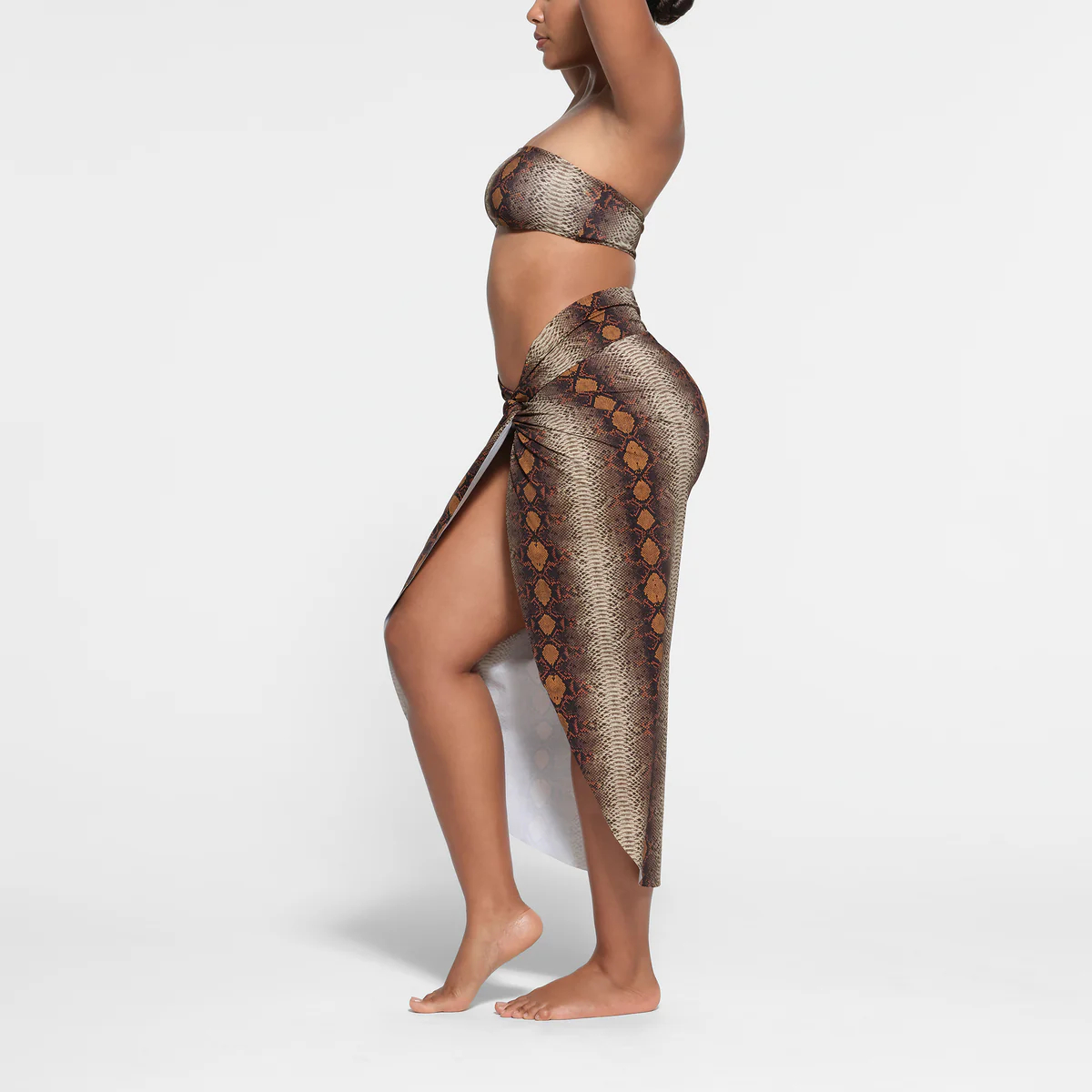 Skims SIGNATURE SWIM SARONG SKIRT Swim Dresses & Skirts Women’s Desert Snake Print