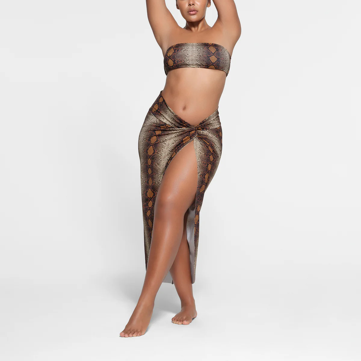 Skims SIGNATURE SWIM SARONG SKIRT Swim Dresses & Skirts Women’s Desert Snake Print