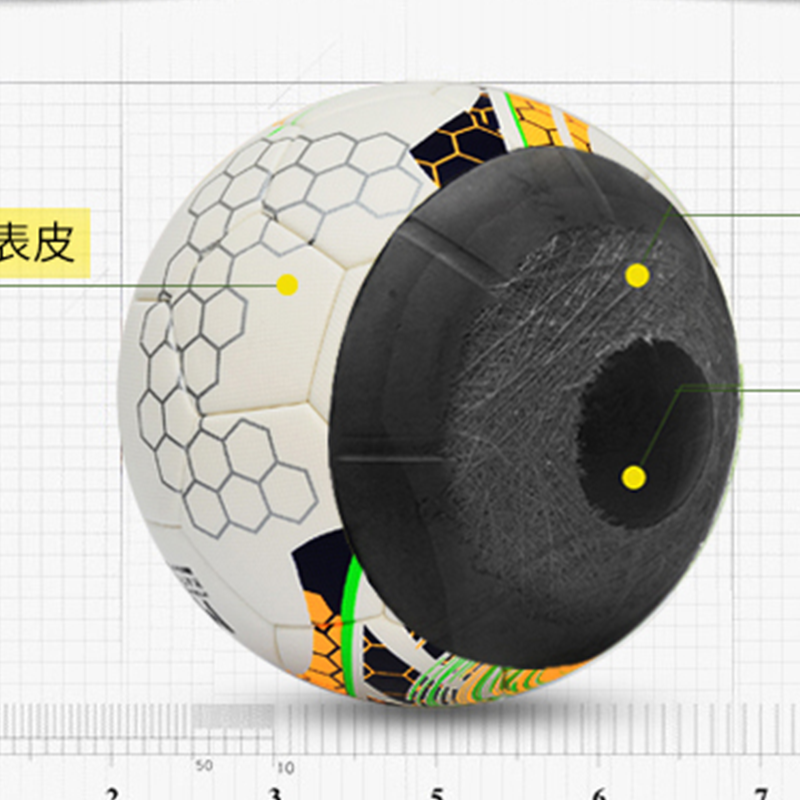 Li Ning LFQK579 2 Seamless Thermal bonding Pu Fluorescent Yellow Green Soccer Ball Unisex