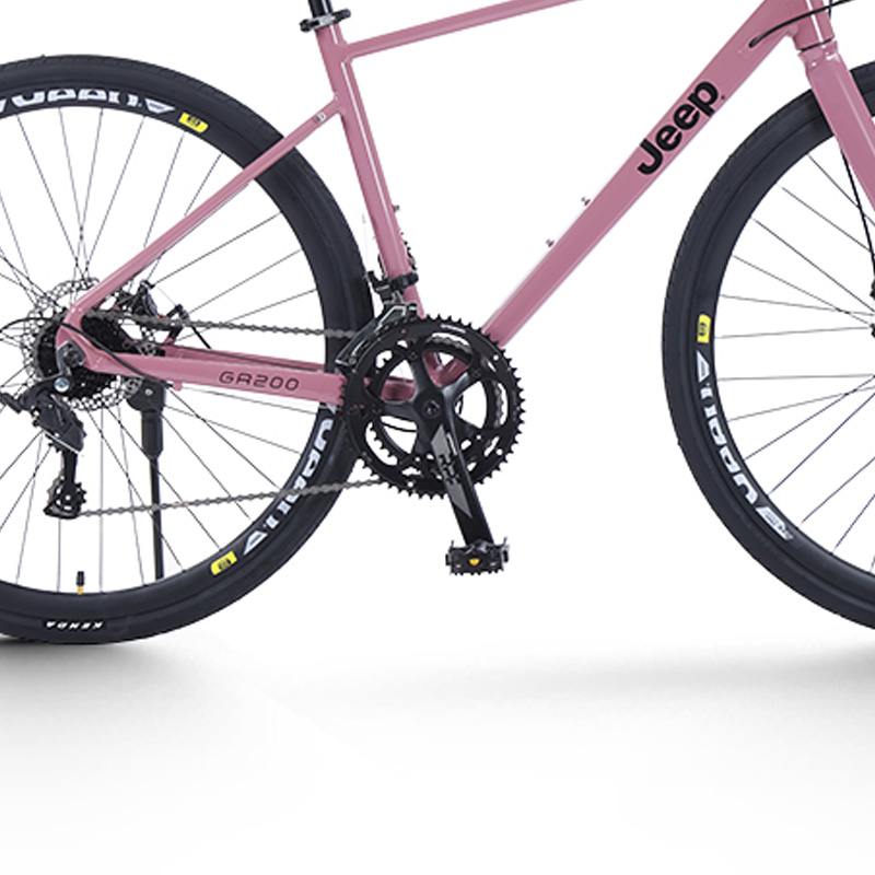 Jeep GR200 Aluminum Alloy Mechanical Dual Disc Brake Road Bikes Commute Adults