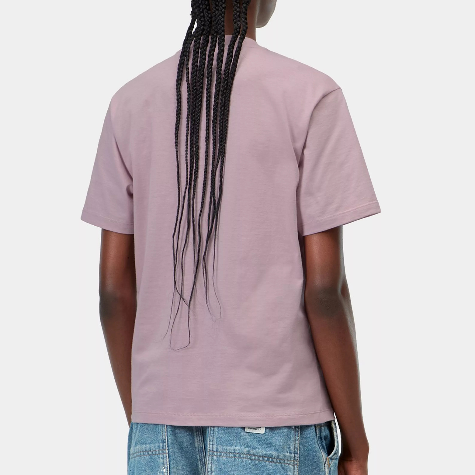 Женские футболка Carhartt WIP SS26 Women's/S Pocket T-Shirt T (розовый) — фото 4