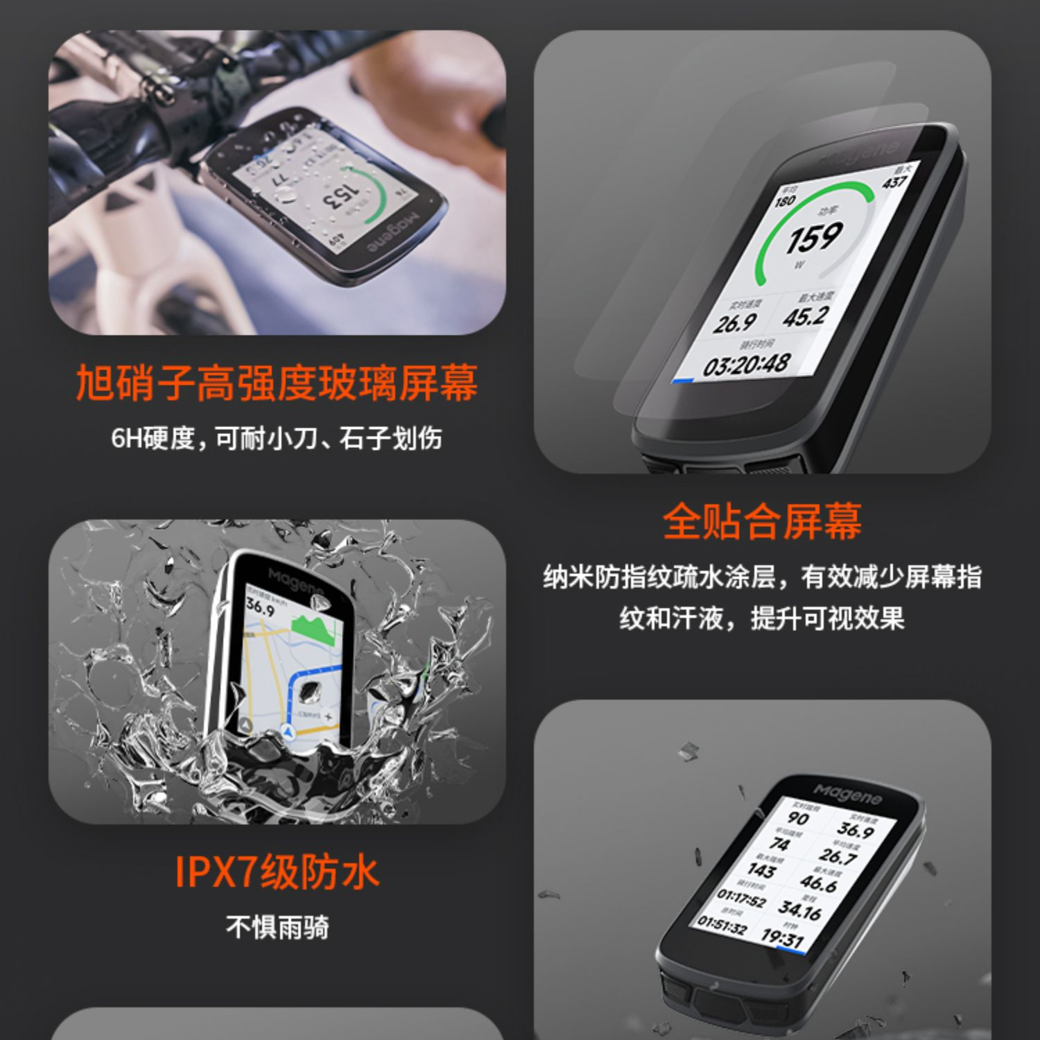 MAGENE Bicycle Speedometers & Accessories Cycling Accessories Outdoor Unisex 97x57x17.6mm