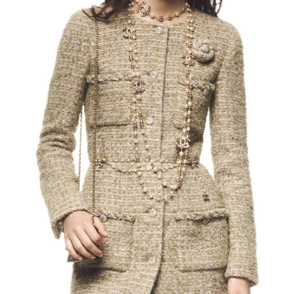 Женское платье Chanel FW24 24 (бело-зеленая) — фото 4