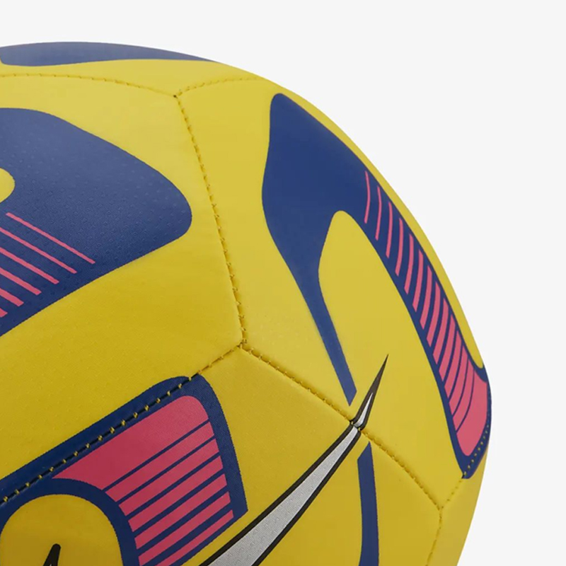 Nike Size 5 Ball Soccer Ball Rubber Machine Stitched Soccer Ball Unisex Yellow, Old Royal, Metallic Silver