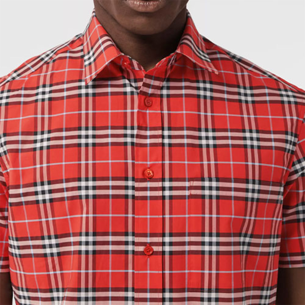 Мужская рубашка Burberry Shirt (красная) — фото 5