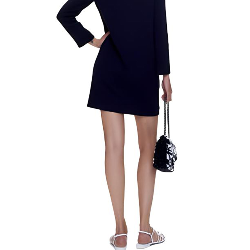 Женское платье Chanel SS21 Tweed V-Neck Dress (темно-синий) — фото 3