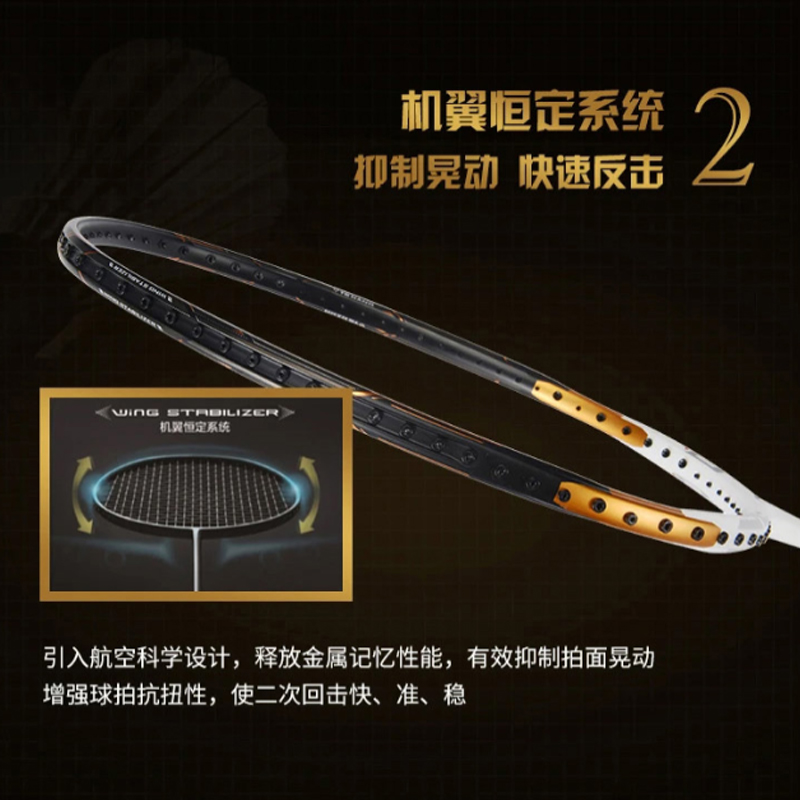 Li Ning Raid 7 Tectonic 7 Full Carbon Badminton Rackets Offensive Type Heavy Head, Stiff Shaft Professional 675mm