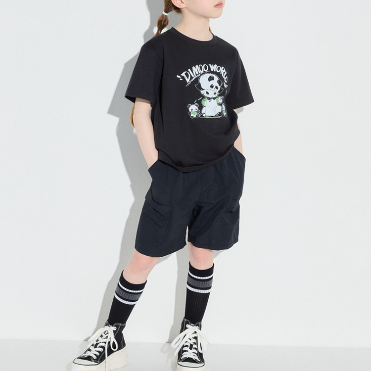 Футболка UNIQLO DIMOO WORLD (черная) — фото 3