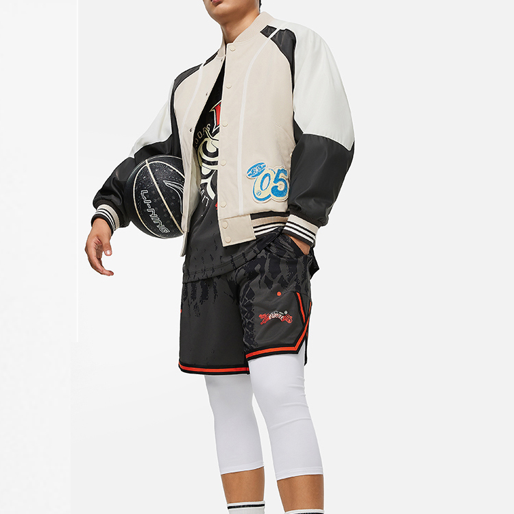 Li Ning Jacket Men’s Gravel Gray Obsidian Lime